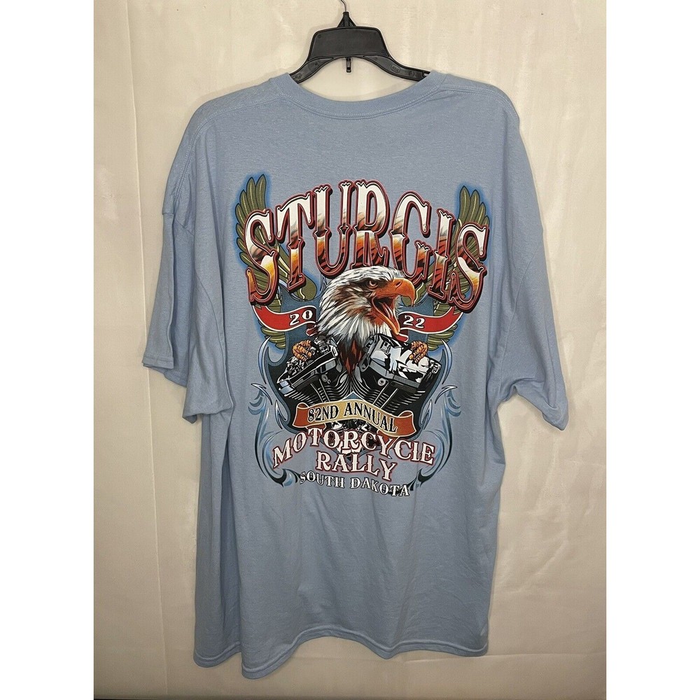 Sturgis Shirt 2XL Biker Rally 2022 South Dakota Motorcycle Bald Eagle America